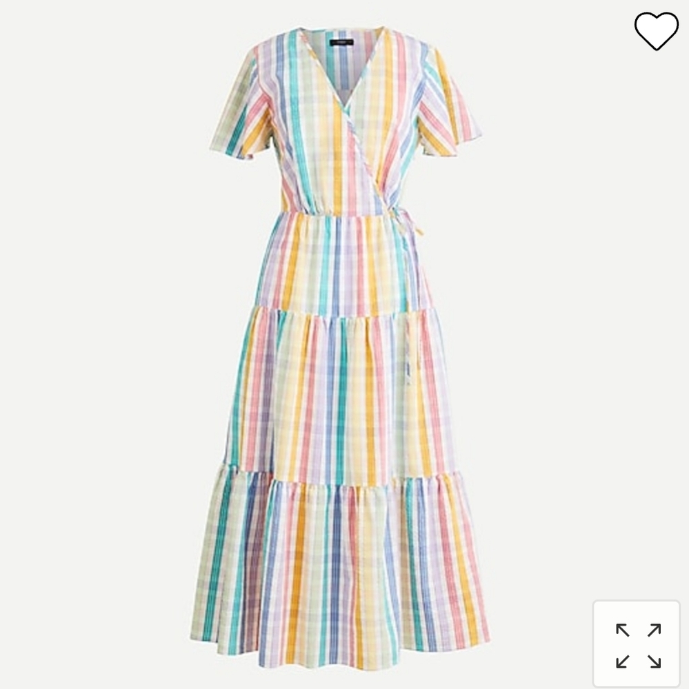 NWT RARE J Crew Rainbow Gingham Dress
